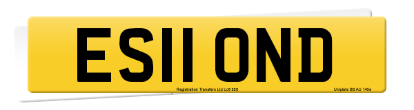 Registration number ES11 OND